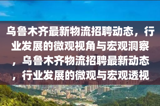 乌鲁木齐最新物流招聘动态,行业发展的微观视角与宏观洞察,乌鲁木齐物流招聘最新动态,行业发展的微观与宏观透视中山市多米克自动化设备有限公司